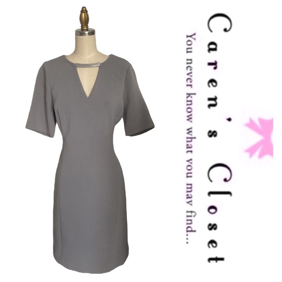 Micheal Kors Dove Gray Sheath Dress - Picture 2 of 10